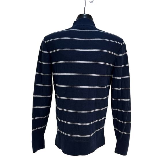 Rule 18 Bobby Jones Peruvian Pima Cotton Stripe Quarter Zip Pullover Knit - Picture 6 of 6